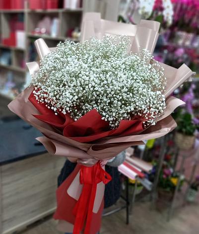Букет цветов из: Гипсофила в Троицком Хабаровский край