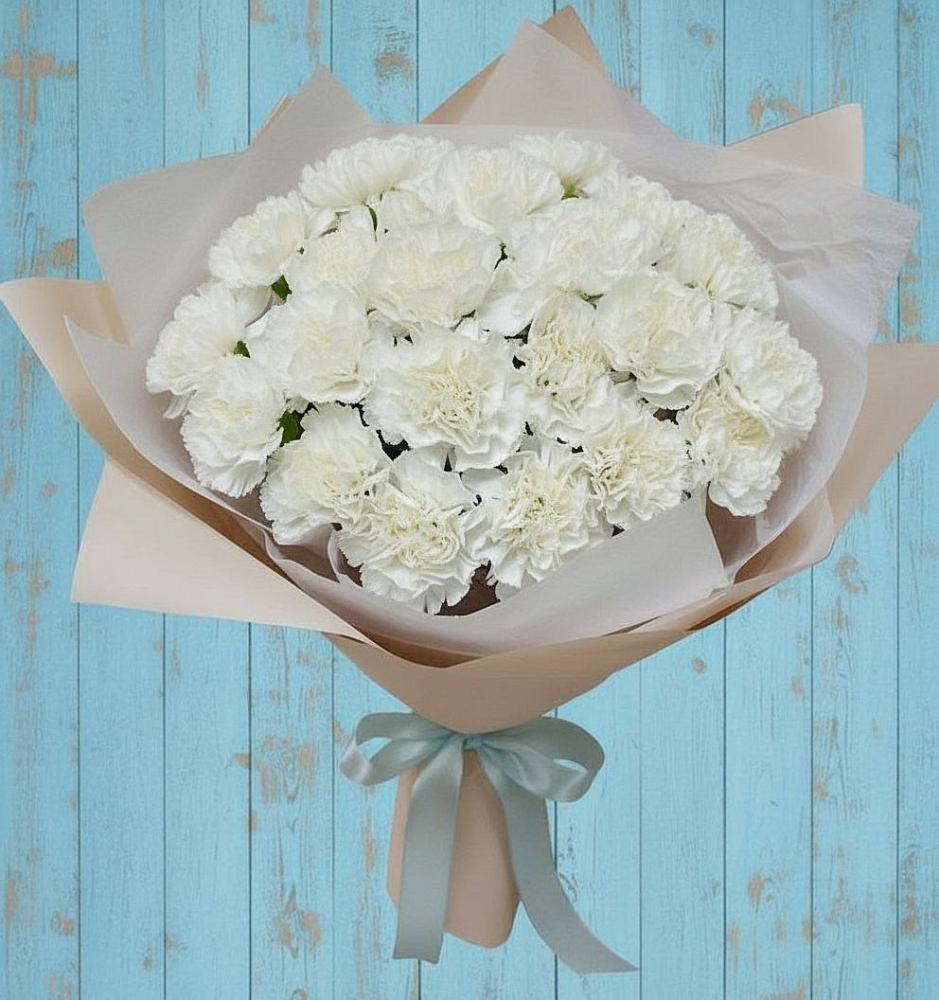 Букет цветов из: Гвоздики в Троицком Хабаровский край