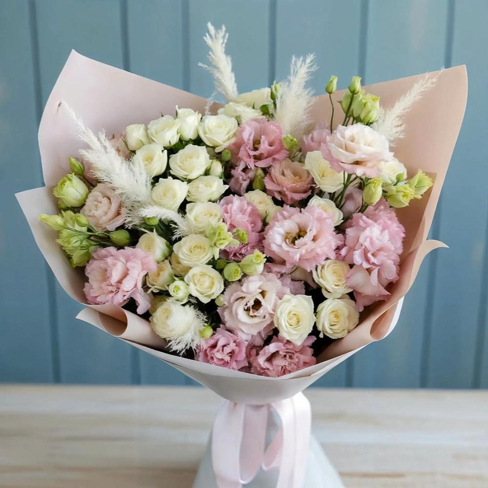 Букет цветов из: Альстромерии и Розы в Троицком Хабаровский край