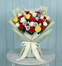 Букет цветов из:  Розы в Троицком Хабаровский край