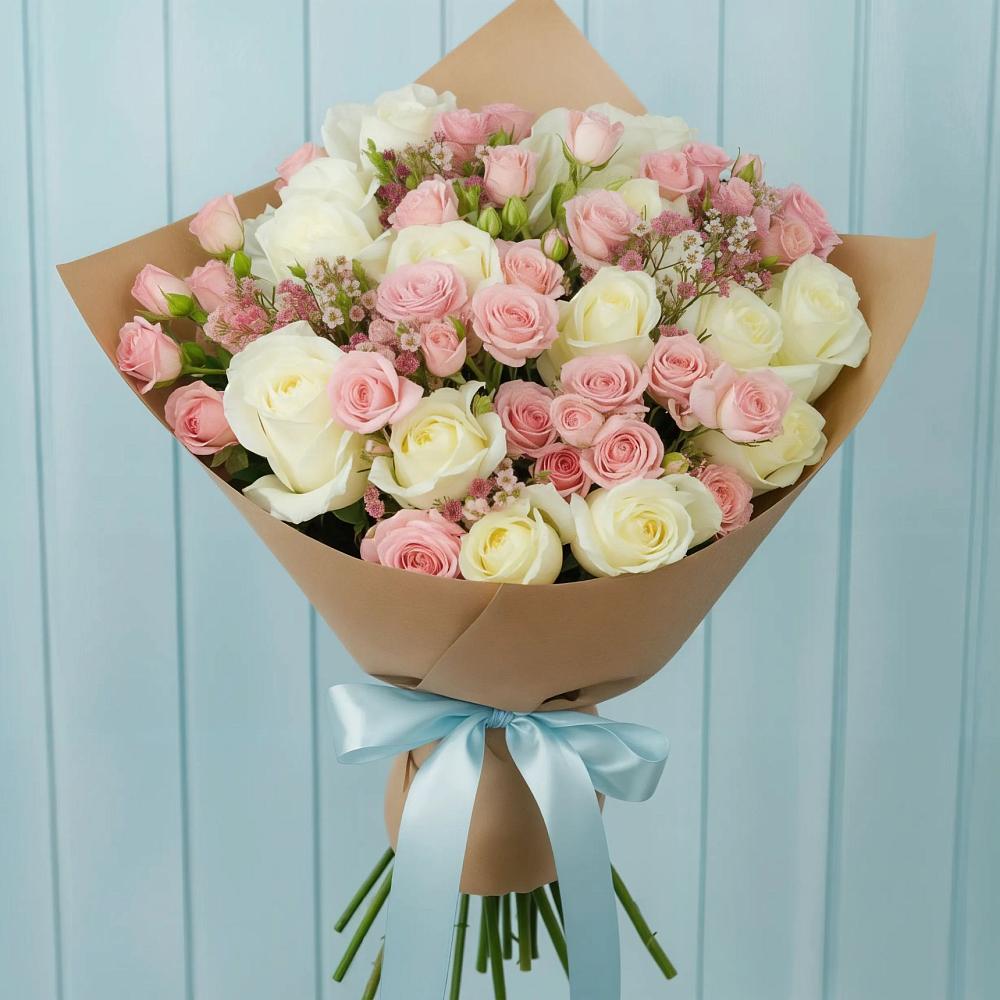 Букет цветов из: Розы в Троицком Хабаровский край