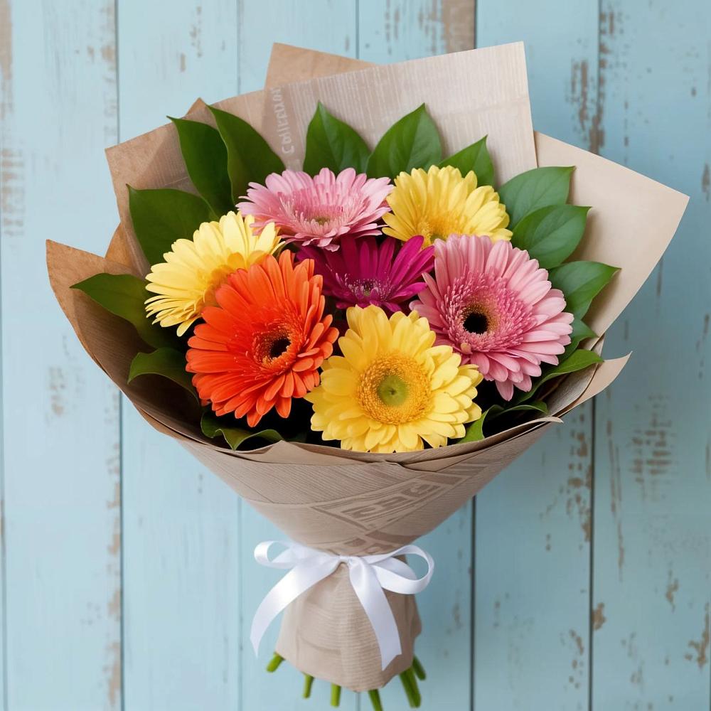 Букет цветов из: Герберы в Троицком Хабаровский край