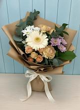 Букет цветов из:  Герберы и Хризантемы в Троицком Хабаровский край