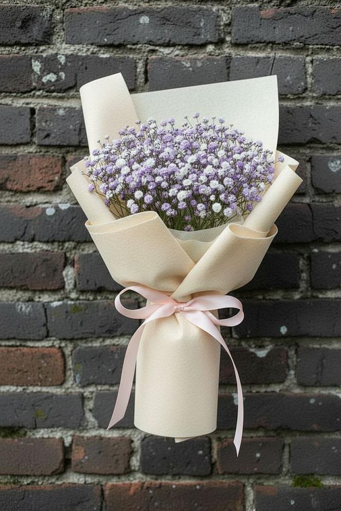 Букет цветов из: Гипсофила в Троицком Хабаровский край