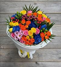 Букет цветов из:  Розы и Хризантемы в Троицком Хабаровский край