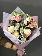 Букет цветов из:  Альстромерии, Розы и Лизиантусы #REPLACE_PRED# Троицком Хабаровский край