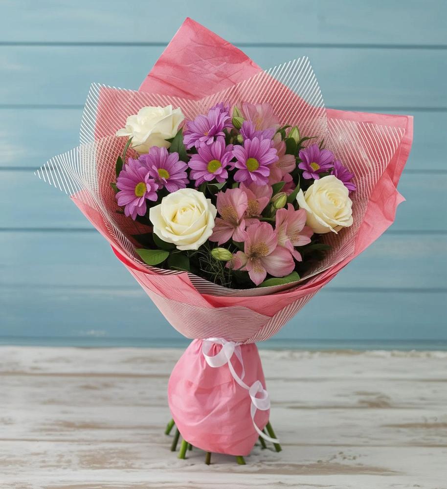 Букет цветов из: Герберы в Троицком Хабаровский край