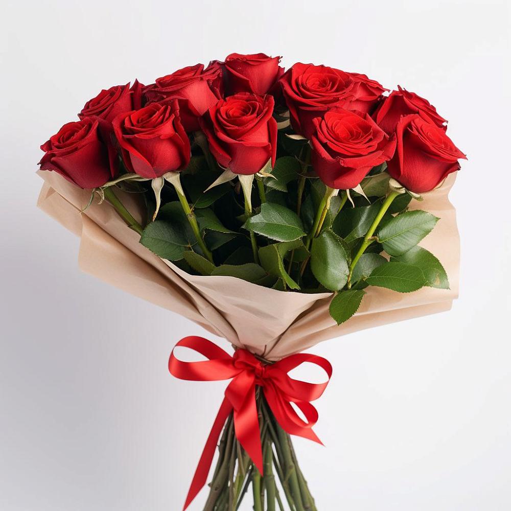 Букет 11 Красных роз Эдлесс Лав в Троицком Хабаровский край